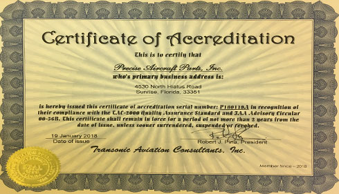 TAC-2000 Certificate of Accreditation